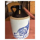 Stoneware Jug w/ Blue Chicken