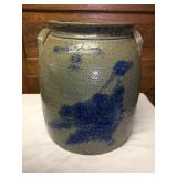 N.A. White & Co. 2 Gal. Crock W/ Blue Bird-Cracks