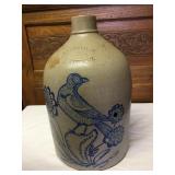 J. Burger Jr. 1 Gal. Stoneware Jug w/ Blue Bird