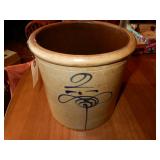 2 Gal. crock W/ Blue Swirl