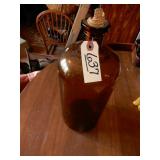 Brown Glass Bottle w/ Stopper