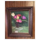 Oak Framed Oil Painting- Olive La Feber