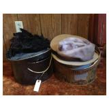 2- Vintage Hats with Hat Boxes