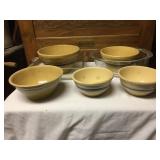 Stoneware Dough Bowls, Pyrex Baking Dishes
