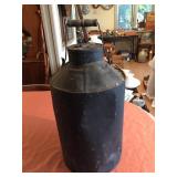Tin Kerosene Can w/ Wood Handle