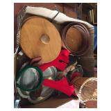 Box Lot Household Items- Reindeer Ears, Etc