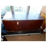 Early Single Board Dove Tail Blanket Chest