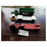 3 - Tootsie Semi-Trucks With Trailers