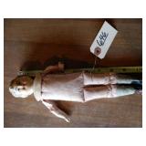 Porcelain Head - Straw Filled 10" High Girl Doll