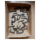 Box With 13 Small C-Clamps