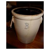 3 Gal. Stoneware Churn Base- Applied Handles