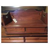 2 Drawer Wall Shelf- Wood