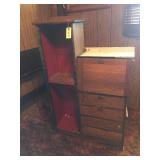 Antique Oak Childs Secretary- Partially Painted