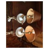 2- Wall Lights- Appear to be Milk Glass