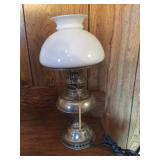 Electric Oil Lamp w/ Glass Shade