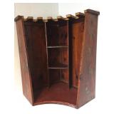 Vintage 7 Gun Corner Wall Cabinet