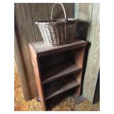 Homeade Bookshelf & Wicker Basket