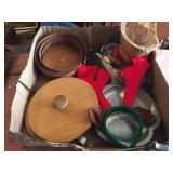 Box Lot Household Items- Reindeer Ears, Etc