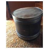 Wooden Sugar Pail w/ Handle & Cover