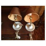 2- Wall Lights- Appear to be Milk Glass