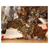 Box Lot - Dresser Handles, Hinges & New Light