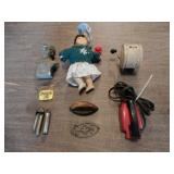 Box Of Collectibles - Small Rubber Doll, Child