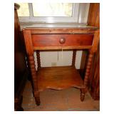 Wooden One Drawer Stand - See Photos