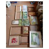 Assorted Unframed Oil Paintings, Picture Frames