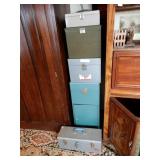 Cash Drawer, 2 File Boxes, TOol Box w/ Electrical