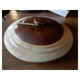 Stoneware Crock Lid - Few Chips Underneath