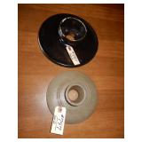 2 Stoneware Churn Lids