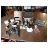 Cheese Box, Book Ends, 2 Clay Pipes, Pilot