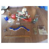 Knick Knacks, Old Vicks Jar, Glass Piggy Bank,