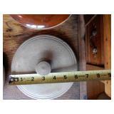 Assorted Stoneware & Wooden Crock Cover, See Photo