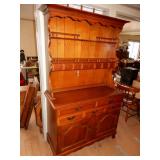 Maple 2 Pc Hutch, Nice Condition, See Photo