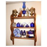 Wooden Shelf With Contents, See Photos