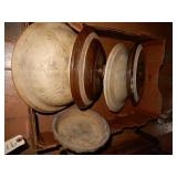 Four Large Stoneware Crock Lids W/Dish, See Photo