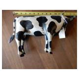 Hand Painted Wood Cow- As Is