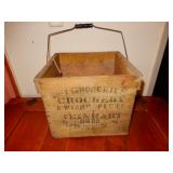 Nice Old Wooden Box - "Crockers"  - Wire With