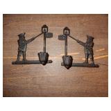 Nice Pair Of Cast Wall Mount Candle Holders