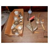 Box Of Old Kitchen Utensils - French Fryer,