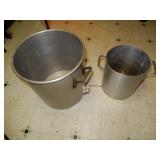 Two Aluminum Pots Large Pot 16" High, 15" Wide