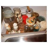Box With Assortment Of Kitchen Items - Nice Old