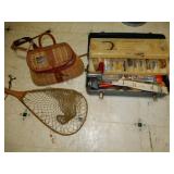 Fishing Creol, Metal Tackle Box With Tackle &