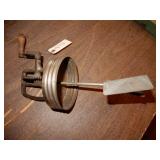 Butter Churn Top With Metal Paddles & Wood