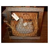 Craft Item - Wall Mount Chicken In Cage With