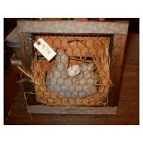 Craft Item - Wall Mount Chicken In Cage With