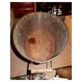 Child Tin Bath Tub With 2 Wooden Handles