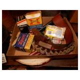 Box With Leather Belt, Leather Ammo Belt,