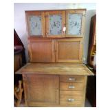 Early Baking Kitchen Cabinet w/ 2 Flower Bins